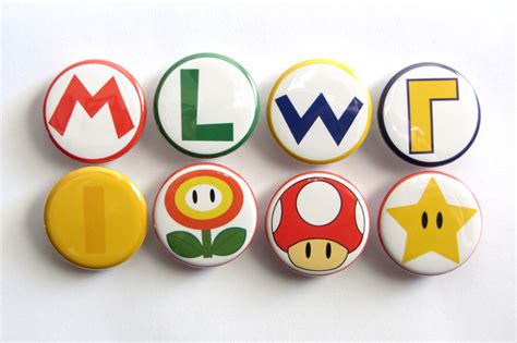 Nintendo Mario 125″ Pinback Buttons Cool Pinback Buttons Online