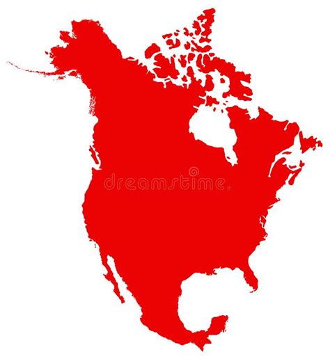North America Map Continent Stock Vector Illustration Of File