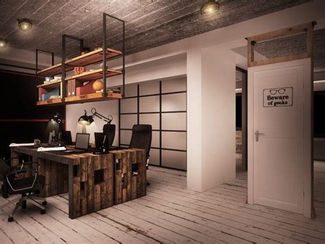 It Office Industrial Style Interiors Designed By Ezzo Design