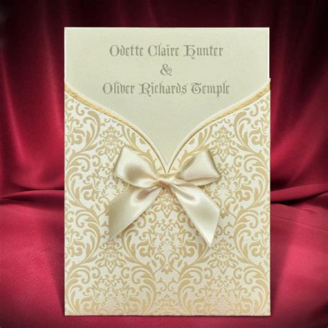 Beautiful Velvet Wedding Invitation Gold Glamorous Rsvp
