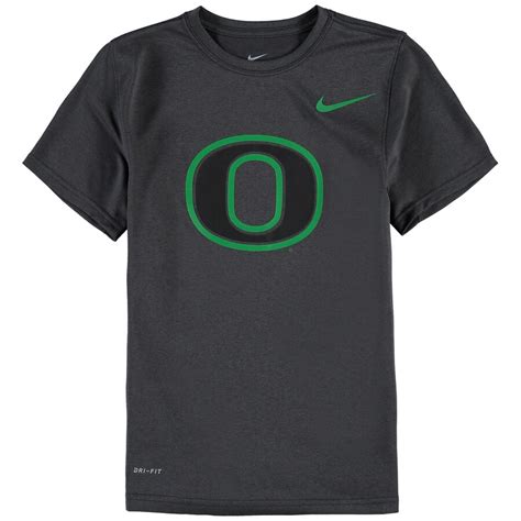 Youth Nike Anthracite Oregon Ducks Legend Travel Performance T Shirt