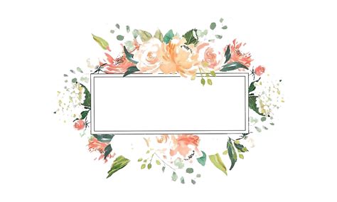 Watercolor Floral Flower Frame Png Pic Png Mart