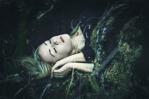 Wallpaper Face Women Blonde Closed Eyes Nature Underwater Black Tops Jungle Mythology