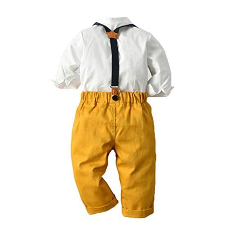 2piece Toddler Baby Boys Gentleman Outfits Suits Bow Tie Long Sleeve