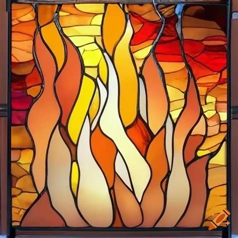 Fire Stained Glass Artwork On Craiyon