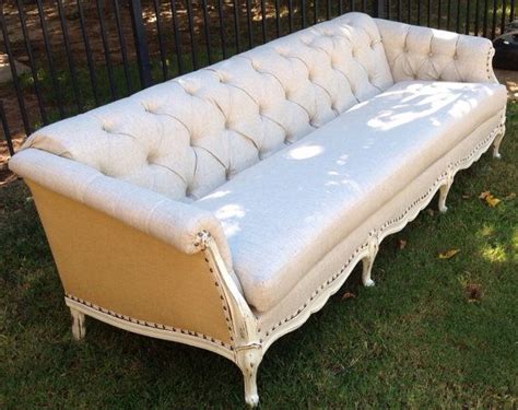 Choose from an extensive selection of. Vintage Sofa French Provincial Wood Frame Custom Tufted ...