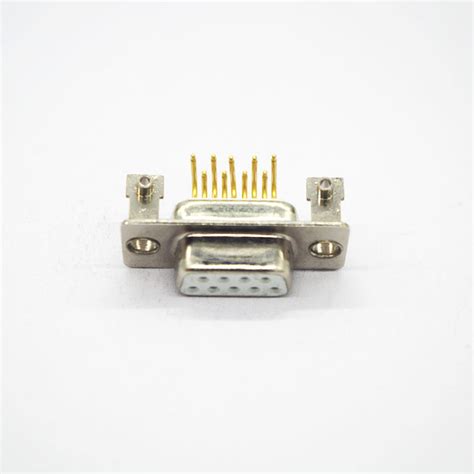 Db9 Right Angle D Sub Pin Connector With Brackets Mount China Cable