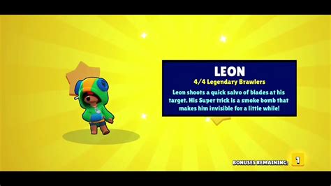 Unlocking Legendary Brawler Leon For No Reason Brawl Stars Youtube