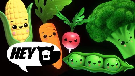 Hey Bear Sensory Funky Veggies Extended Fun Animation With Music Dance Video Youtube