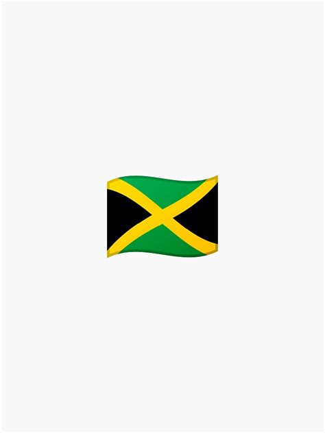 Jamaica Flag Emoji Sticker For Sale By Stickypegatinas Redbubble