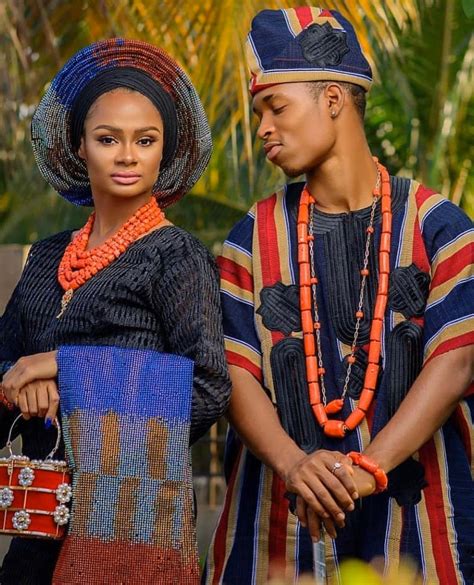 Royal Traditional Wedding Aso Oke Outfits For Couple Etsy