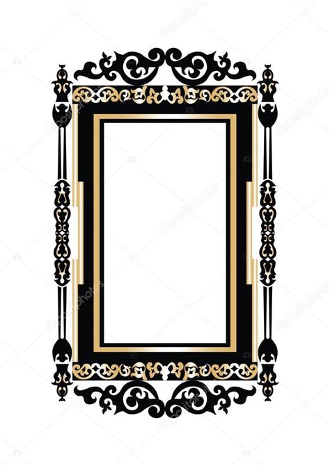 Baroque Golden Rococo Frame Decor Stock Vector By ©