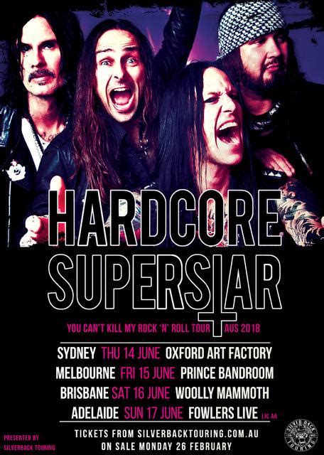 Hardcore Superstar You Cant Kill My Rock N Roll Australian Tour