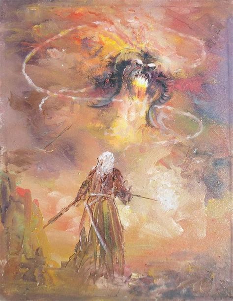Gandalf Balrog Middle Earth Art Nerd Crafts Fantasy Paintings Oil