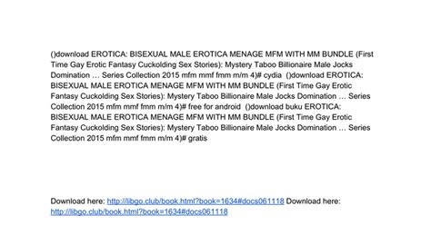 Pdf Pdfepub Download ~ Erotica Bisexual Male Erotica Menage Mfm