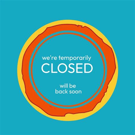 Were Temporarily Closed Template Postermywall