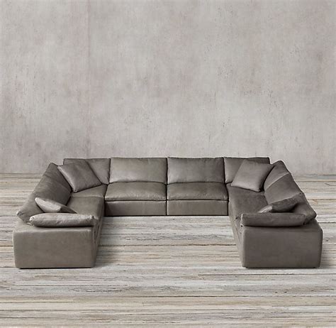 Cloud Modular Leather Customizable Sectional Leather Sectional Sofas