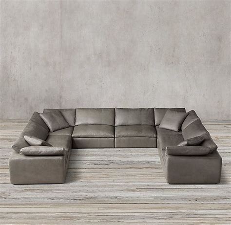 Cloud Modular Leather U Sofa Sectional Leather Sectional Sofas