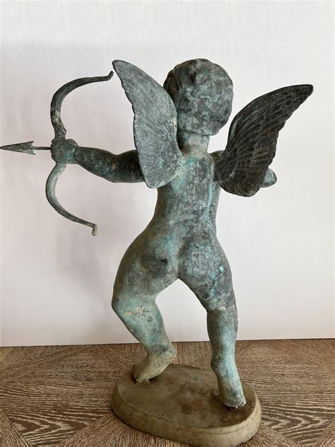 Brass Mid Century Cupid Outdoor Statue For Sale At 1stdibs