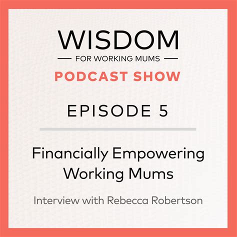 Financially Empowering Working Mums At Wisdom For Working Mums Were