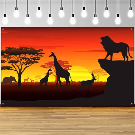 African Safari Theme Party Decorations African Safari Backdrop Banner