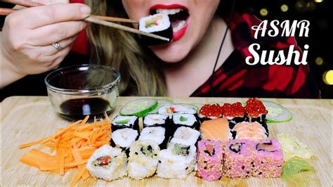 Asmr Sushi Eating Sounds No Talking Youtube