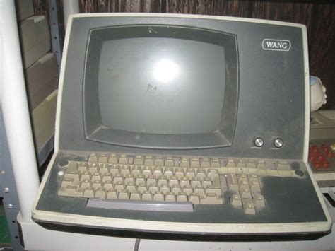 Giikin vintage monitor stand riser features: WANG vintage computer keyboard monitor old termainal RARE ...