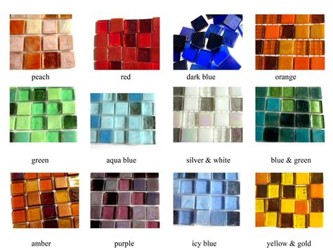 25 Square Glass Tiles Tile Mosaic Pieces Square Mosaic Etsy