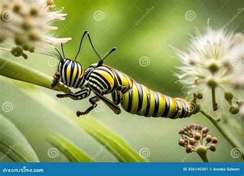 A Time-lapse Sequence of a Caterpillar Transforming into a Butterfl
