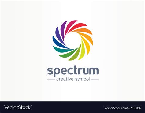 Spectrum Spiral Rainbow Creative Symbol Concept Vector Image
