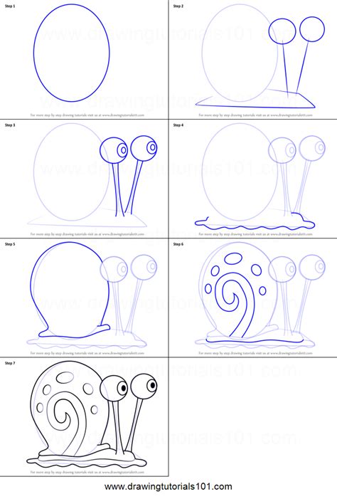 Do you admire 3d pictures on the internet? How to Draw Gary the Snail from SpongeBob SquarePants ...