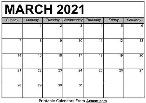 Do let me know in the comments which ones are your favorites. Printable March 2021 Calendar Template - Print Now