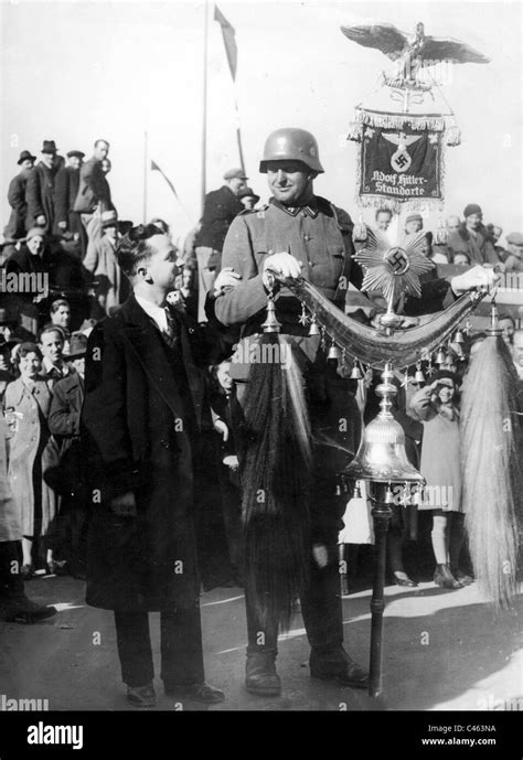A Soldier Of The Ss Bodyguard Regiment Adolf Hitler Is Admired After