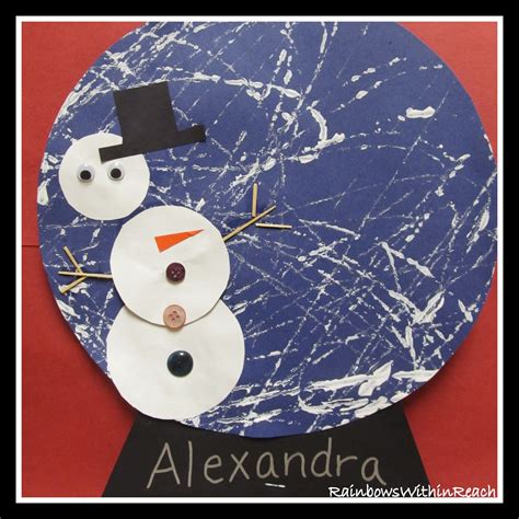 Snowman In A Snow Globe Winter Art Project ~ Drseussprojects