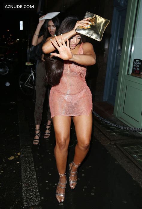 Lateysha Grace Sexy Pink Dress At The Sixty6 Magazine Launch With Erin