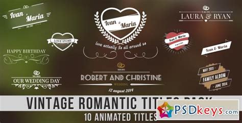 After effects templates video editing nature photos animation memories stock photos photo and video templates free graphics. Vintage Romantic Titles Pack - After Effects Projects ...