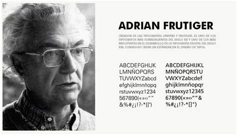 Grandes Tipógrafos De La Historia Adrian Frutiger Agencia Telling