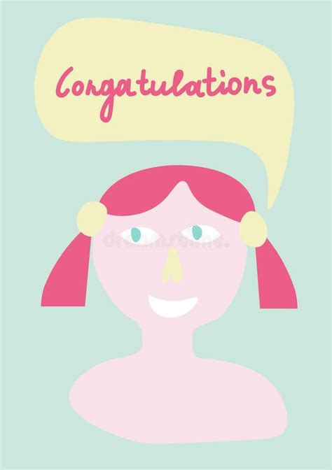 Vector Holiday Greeting Card With Hand Drawn Congratulations In