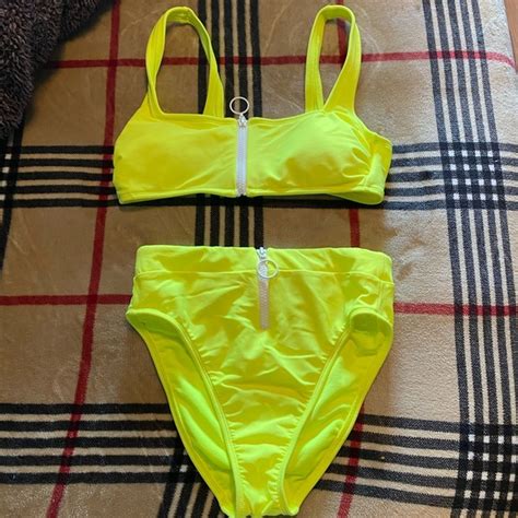 Xhilaration Swim Neon Yellow Bikini Poshmark