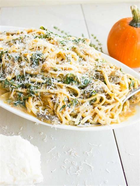 This is a summary of the process to go along with the process photos. Kale Mushroom Pumpkin Alfredo Pasta | Tasty vegetarian recipes, Alfredo pasta, Pasta recipes alfredo