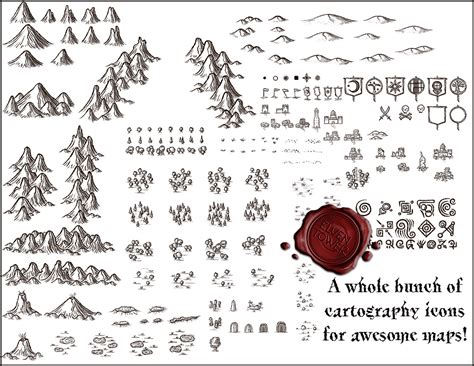 Fantasy Map Legend Symbols