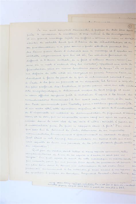 BRETON Manuscrit autographe complet signé d André Breton intitulé