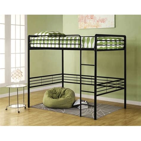 Dhp Full Metal Loft Bed Black Bunk Beds With Stairs