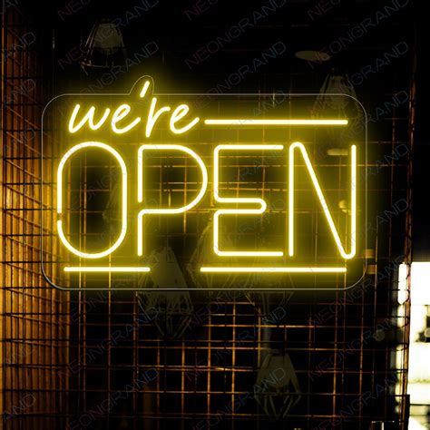 Open Neon Sign Were Open Business Led Light Neon Signs Neon Open