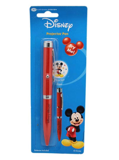 Disneys Mickey Mouse Red Colored Light Up Ballpoint Pen