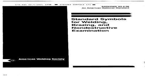 Standard Symbols For Welding Brazing And For Welding Brazing And