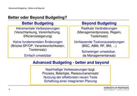 Advanced Budgeting Better And Beyond Competence Site