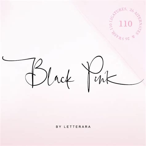 Best Black Pink Signature Unicorn Calligraphy Font 2020 Master Bundles