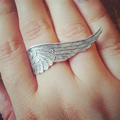 Gothic Guardian Angel Wing Ring By Jennascifres On Etsy 1800 Gems Jewelry Hair Jewelry