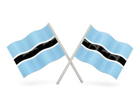 Two Wavy Flags Illustration Of Flag Of Botswana